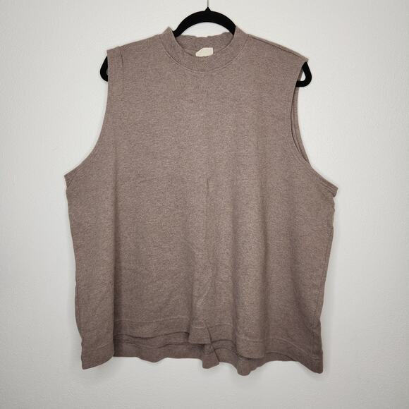 Pact Tops - Pact Organic Cotton XXXL 3XL Brown Nature Earth Tones Oversized Tank Top Shirt